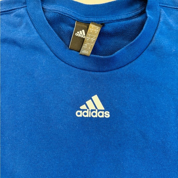 Adidas Royal Blue Crewneck with White Accents Extra Small Mint condition - Picture 3 of 7